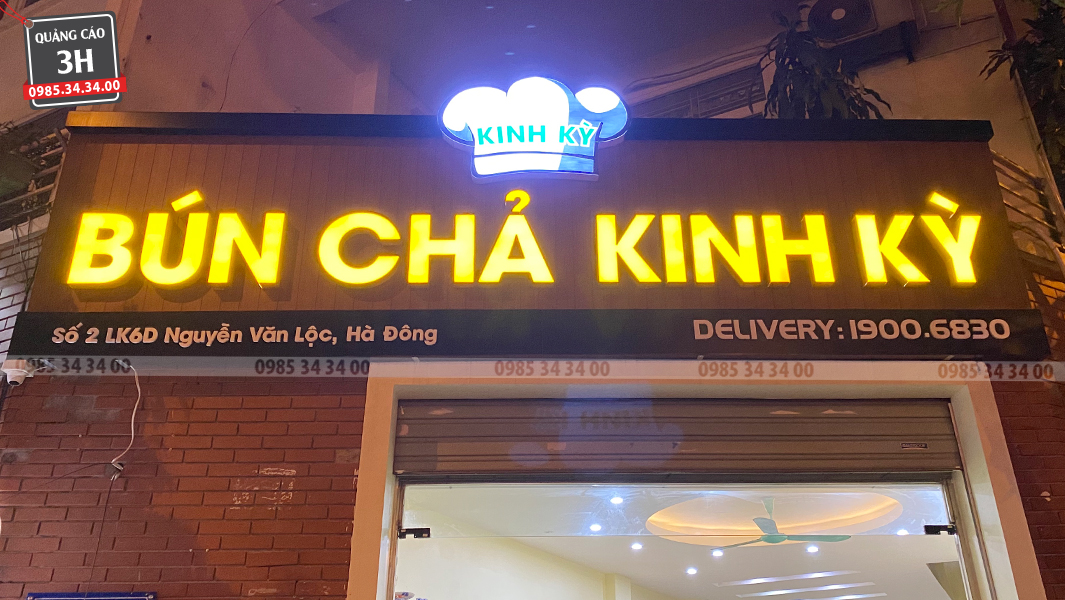 mau bien bang quang cao bun cha kinh ky tai ha noi