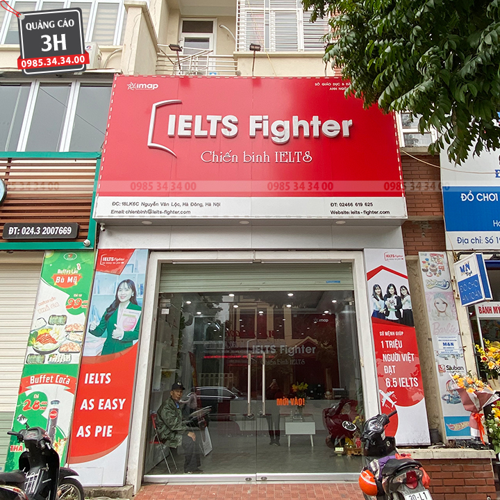 Biển quảng cáo trung tâm anh ngữ IELTS Fighter