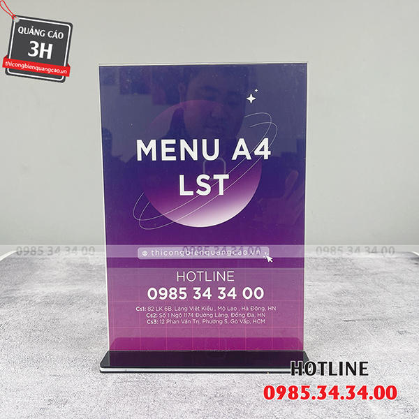 menu a4