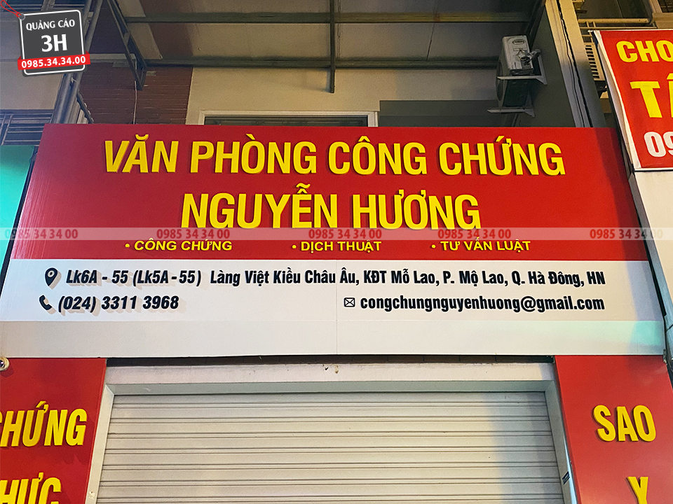 tư vấn thiết kế và thi công các loại biển quảng cáo văn phòng