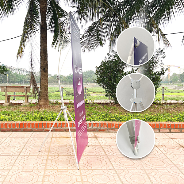 Cây Standee Chữ X Điều Chỉnh Nhôm