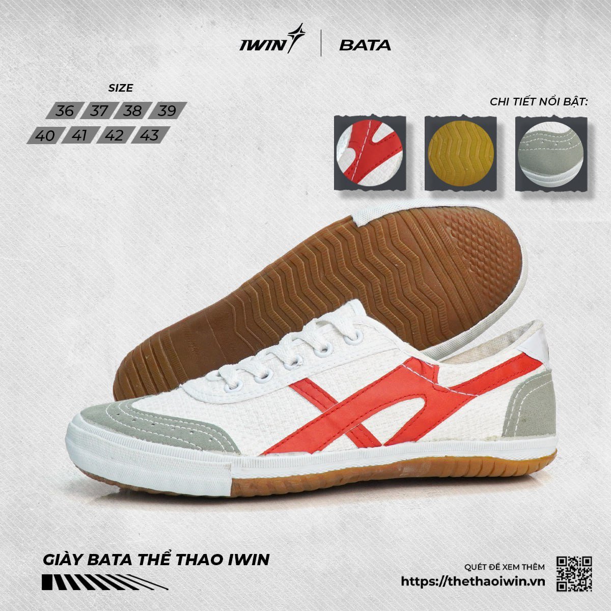 Giày Bata Iwin Anh em Sport