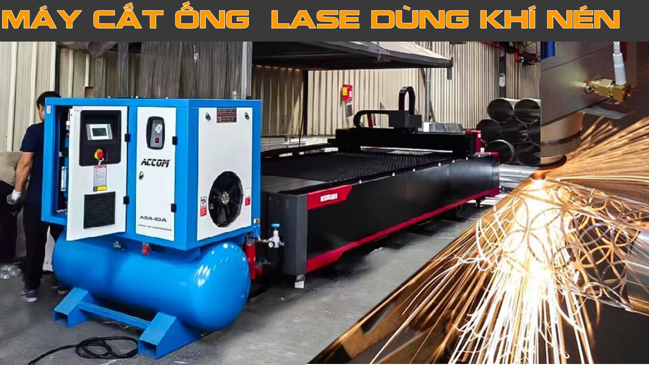 Thay khẩn cấp máy nén cũ phục vụ máy cắt ống Laser hoàn thành đơn hàng lớn