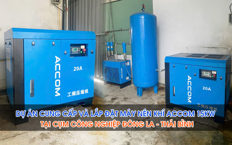 Xưởng Sản Xuất Thiết Bị Chiếu Sáng Tại Thái Bình Tăng Hiệu Suất Với Máy Nén Khí 15kW
