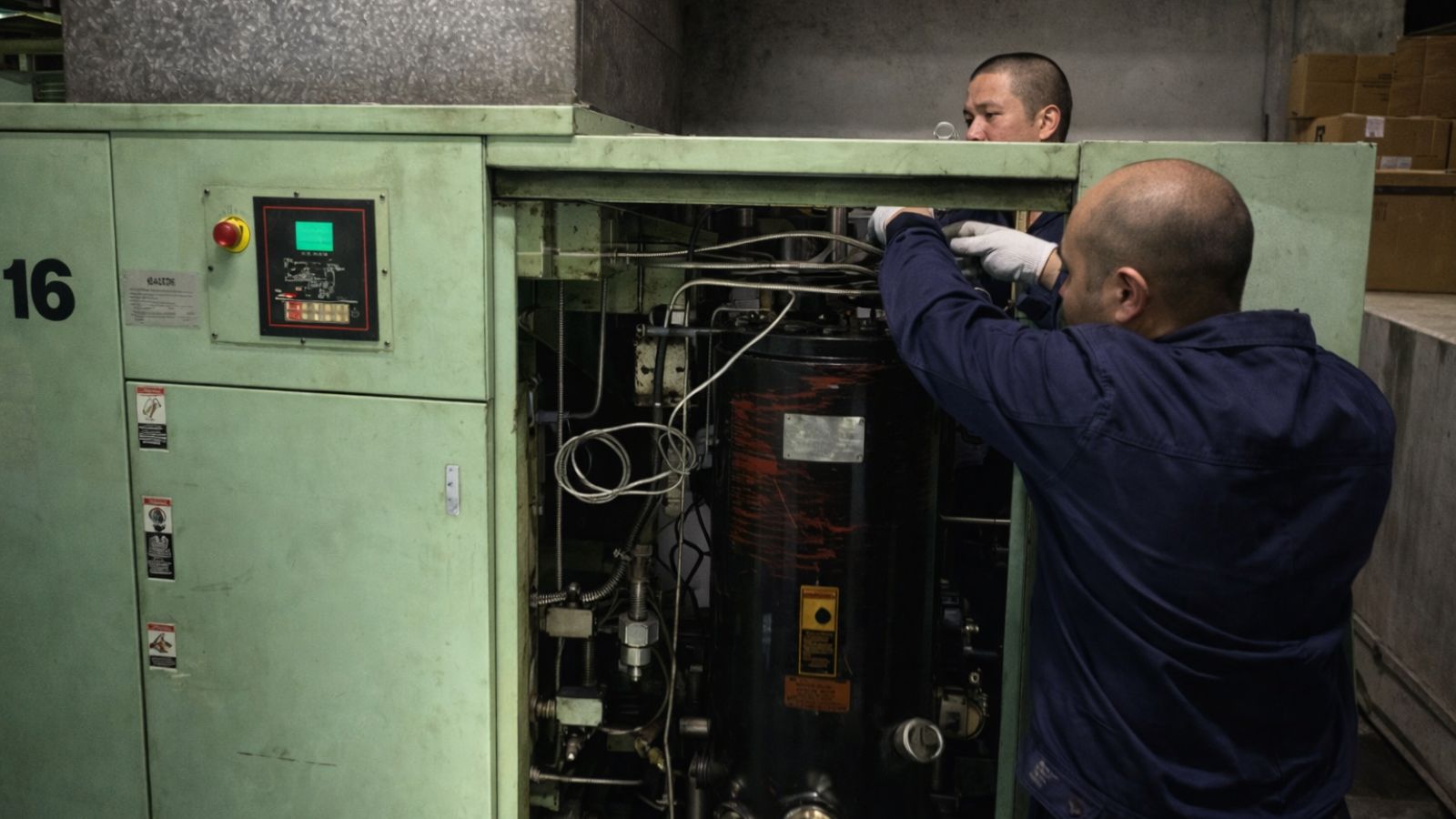 Sau bảo trì, máy nén khí hoạt động kém hơn: sai ở đâu trong quy trình?