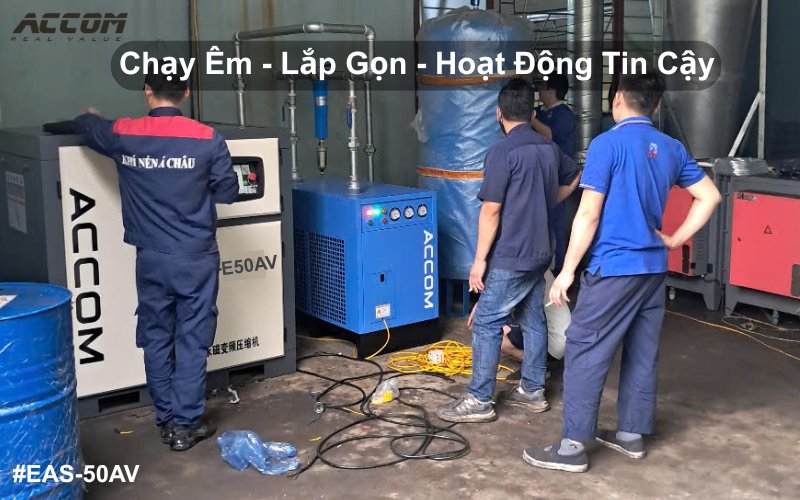 Xưởng gia công cơ khí nhỏ tại Bắc Ninh chọn ACCOM EAS-50AV – Tiết kiệm, bền bỉ