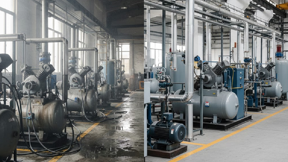 Môi trường vận hành thực tế của hệ thống máy nén khí trong nhà máy sản xuất
