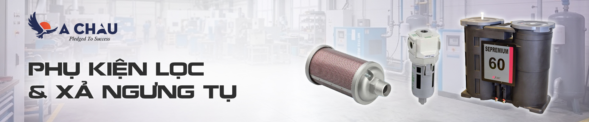 phụ kiện lọc và xả ngưng tụ trong máy nén khí công nghiệp