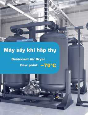 Máy sấy hấp thụ tạo điểm sương sâu cho nhu cầu khí khô khắt khe nhất
