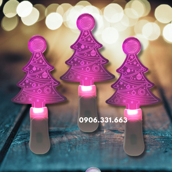 In light stick 2D cây thông Noel 