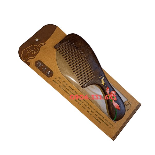 Lược Gỗ Đàn Hương Cá Chép Hoa Sen 