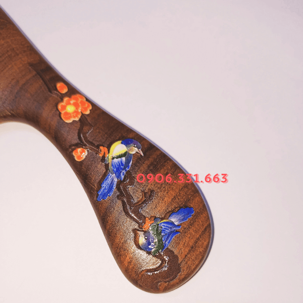 Lược Gỗ Đàn Hương Đôi Chim Uyên Ương