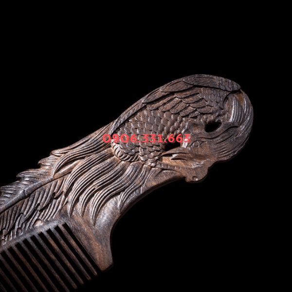 Lược gỗ đàn hương khắc phượng hoàng