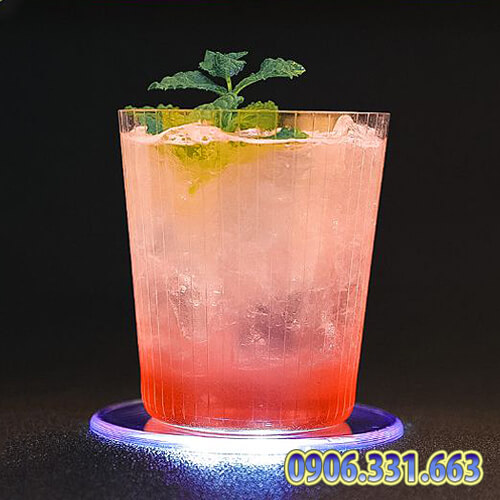 đế lót ly có đèn led phát sáng