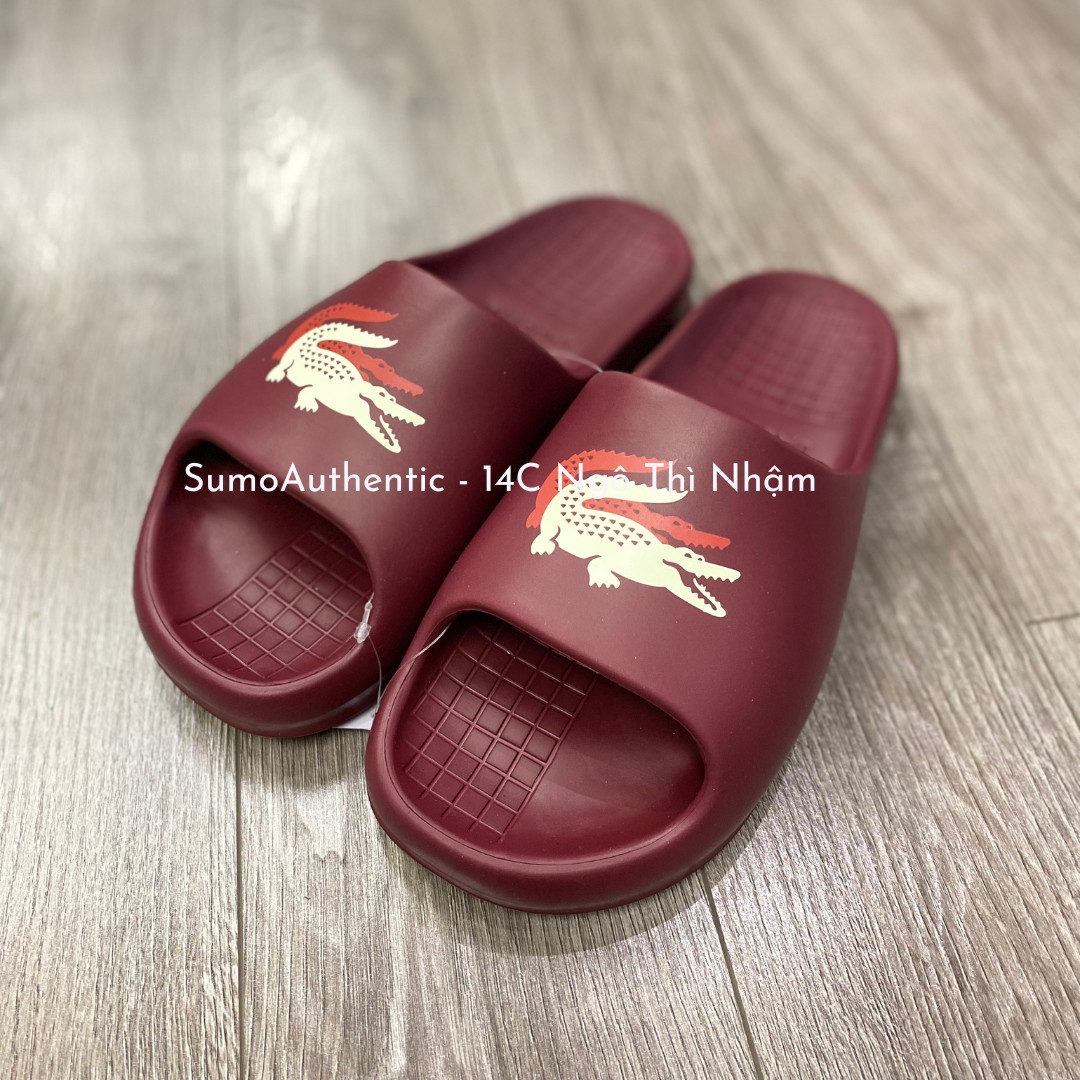 Dép Thể Thao Lacoste Màu Đỏ - Lacoste SERVE SLIDE slippers ...