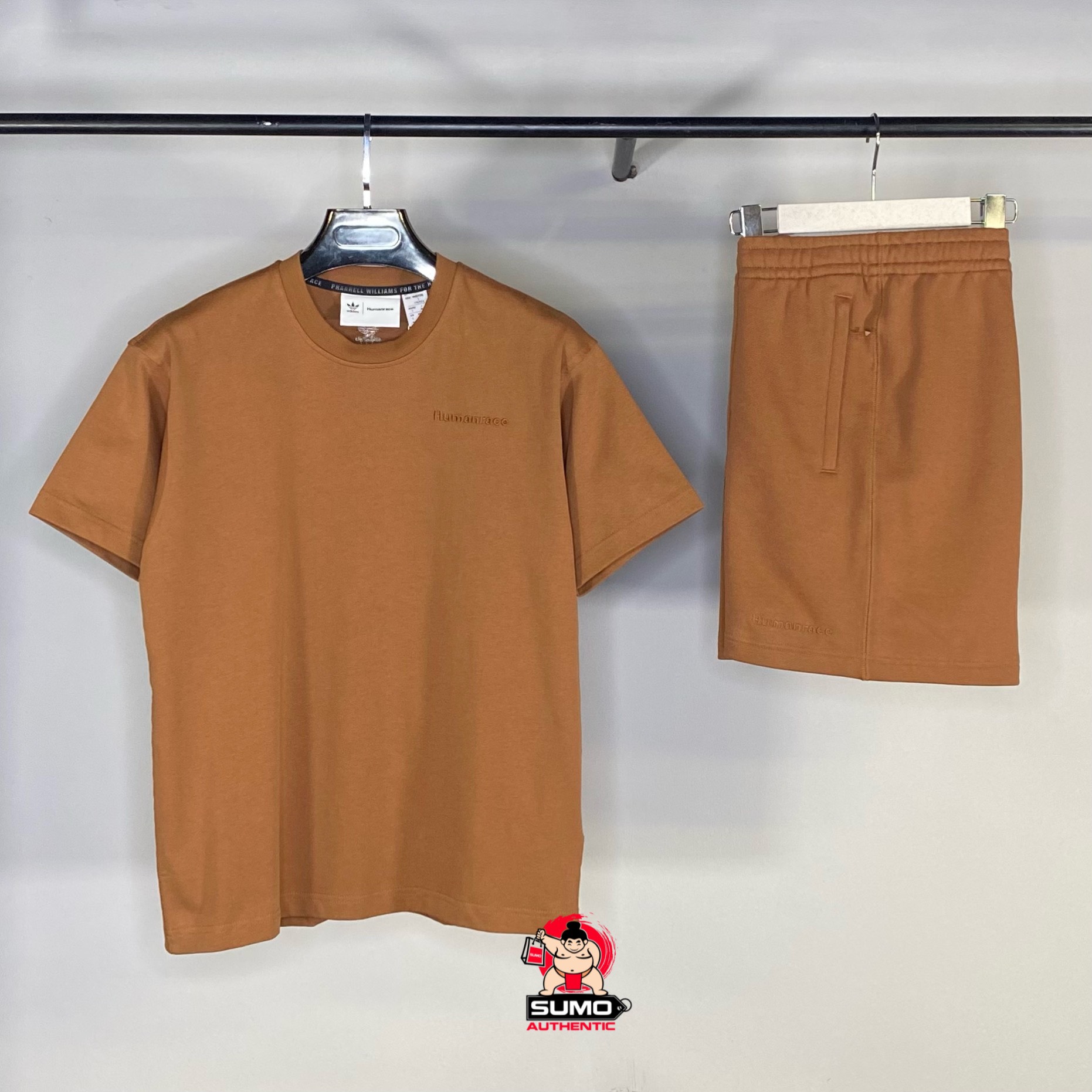Bộ Thể Thao Adidas Màu Nâu - Pharrell Williams Basics Set - HF9956/HF9930