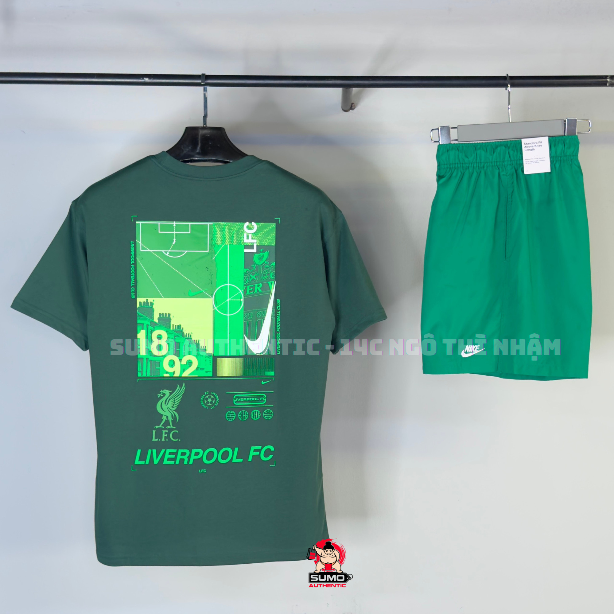 Bộ Thể Thao Nike PSG Chính Hãng Màu Xanh Lá Liverpool Men's