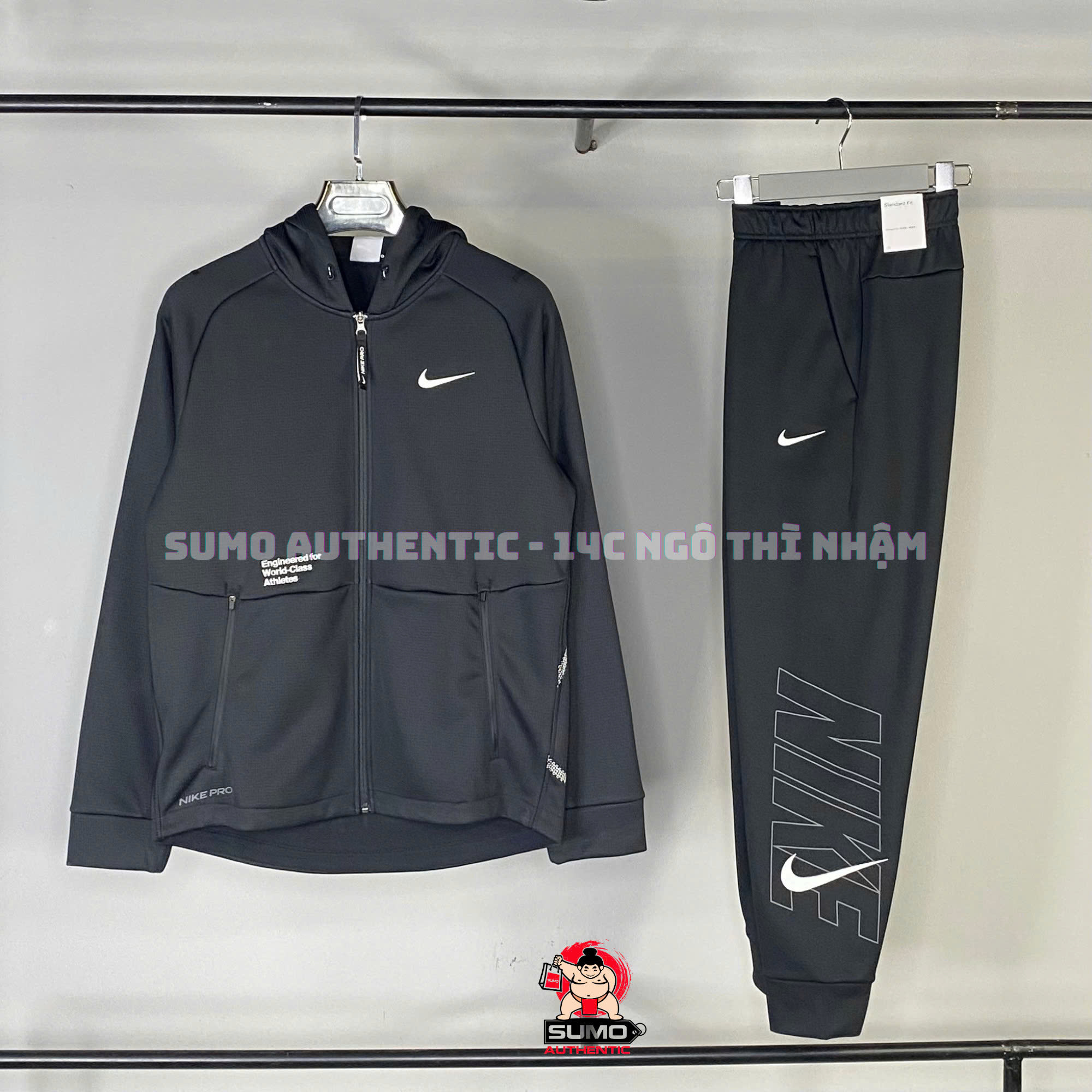 Bộ Thể Thao Nike Chính Hãng Màu Đen - Therma-FIT Full-Zip - FV8459