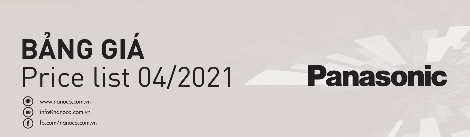 Báo giá Thiết bị điện và Đèn chiếu sáng Panasonic mới nhất năm 2021