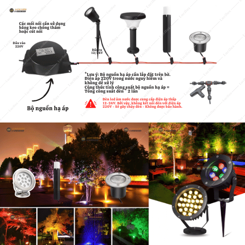 Ưu Điểm Khi Lắp Đèn Sân Vườn Ngoài Trời Có Điện Áp Thấp 12-24V