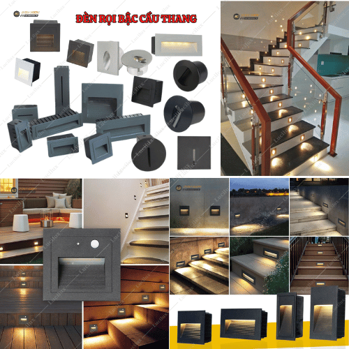 Các Loại Đèn Rọi Âm Bậc Cầu Thang Cho Không Gian Chiếu Sáng