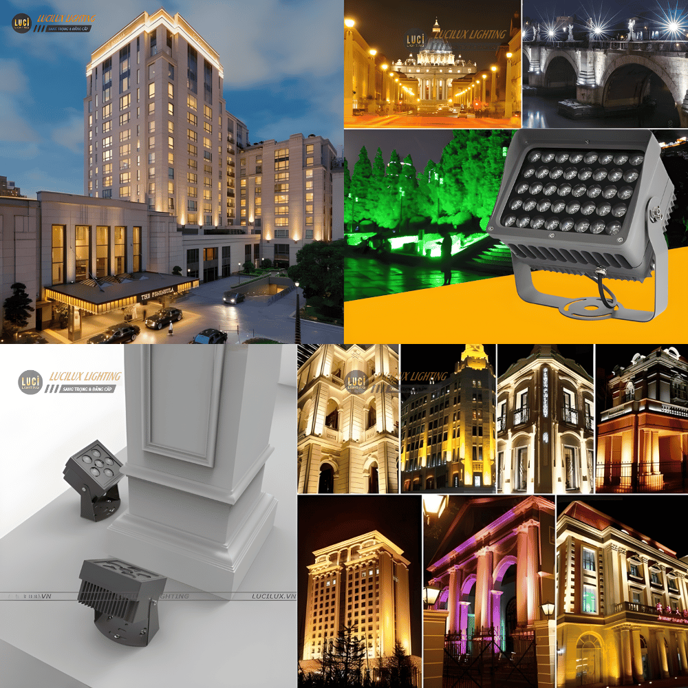 Khám Phá Đèn Led Chiếu Điểm – Đèn Rọi Cột - Ứng Dụng Ngoài Trời Của Chúng