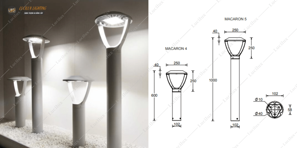 đèn nấm sân vườn 