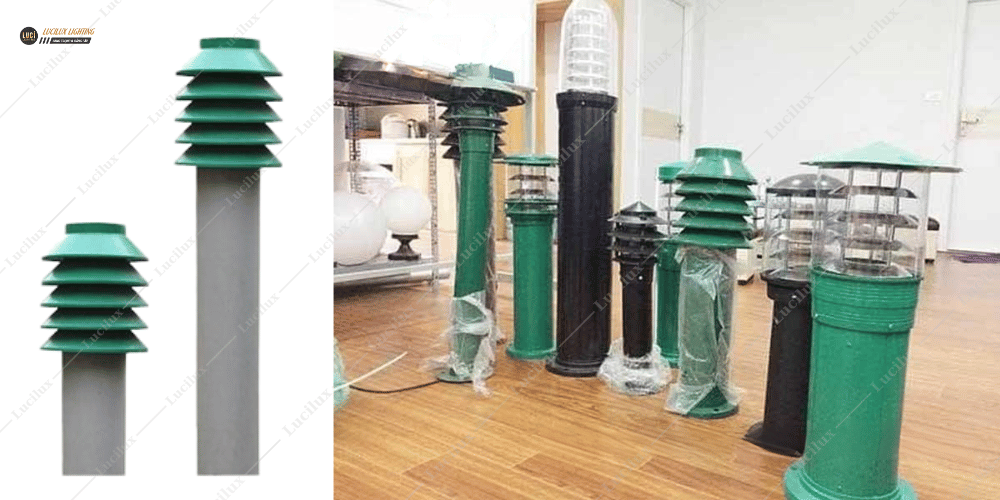 đèn nấm sân vườn cây thông