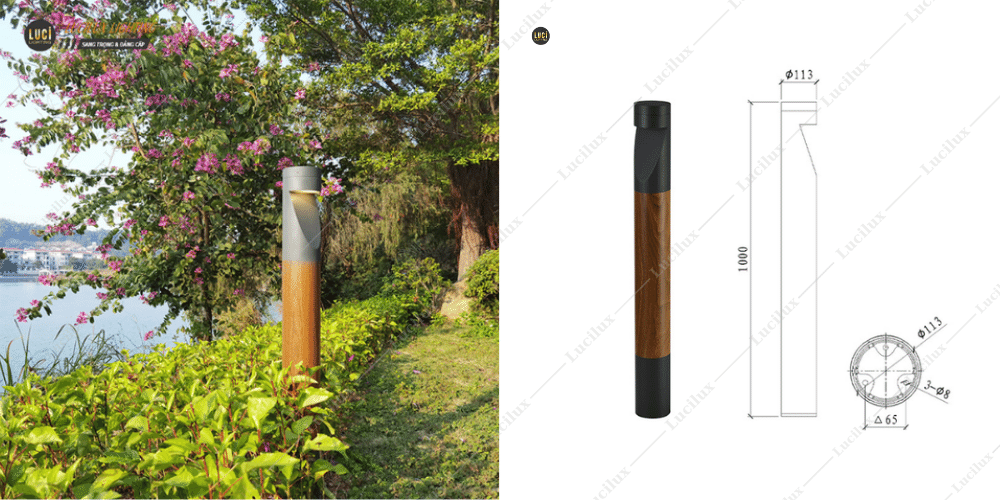 Đèn Bollard sân vườn ngoài trời 