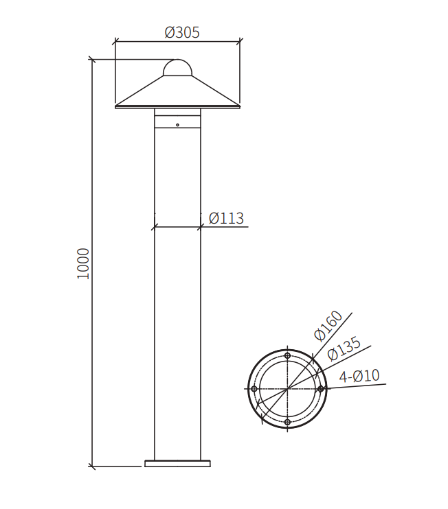 đèn nấm sân vườn 