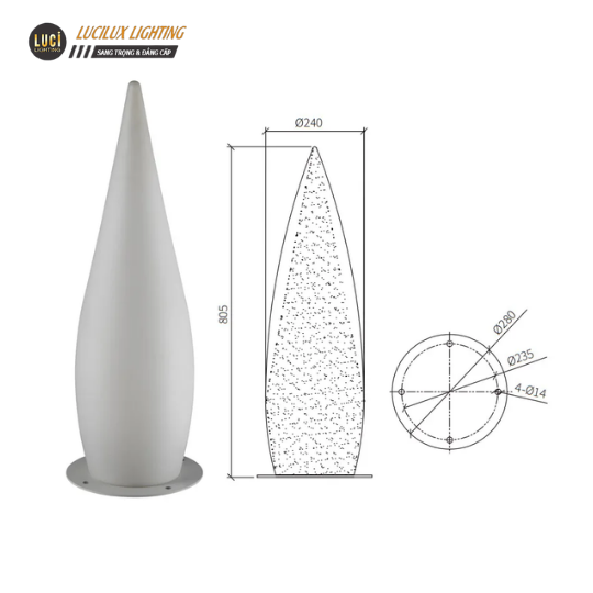 Bollard sân vườn LC- DHB-1196