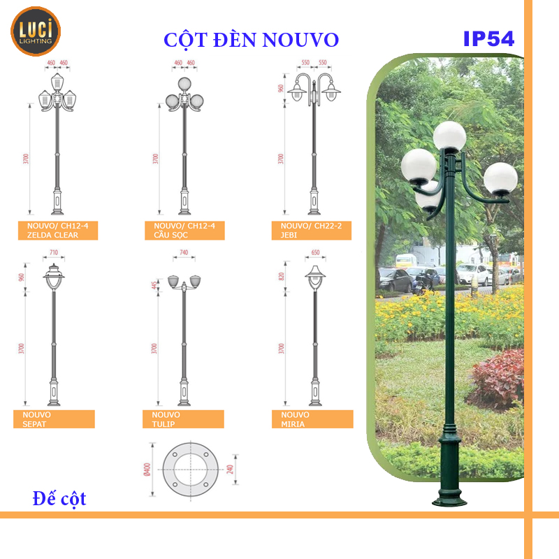 Cột đèn NOUVO