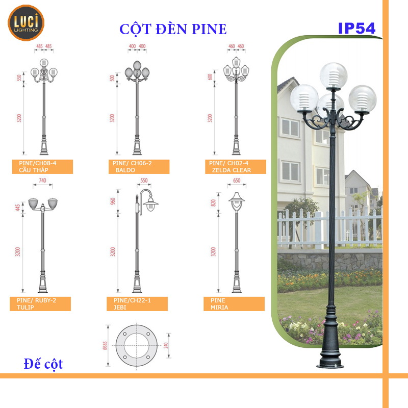 Cột đèn PINE