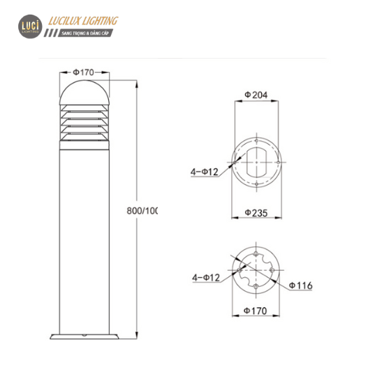 Đèn Bollard sân vườn LC-BL4091
