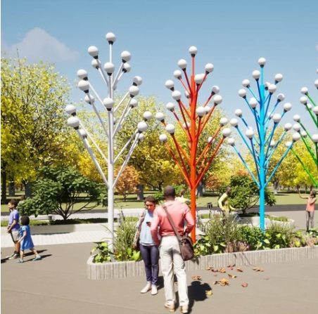 Cột đèn sân vườn hiện đại LC-PL1202