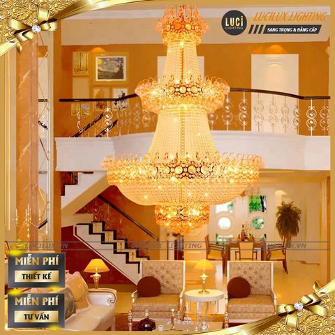 Đèn chùm pha lê thông tầng LC-2402