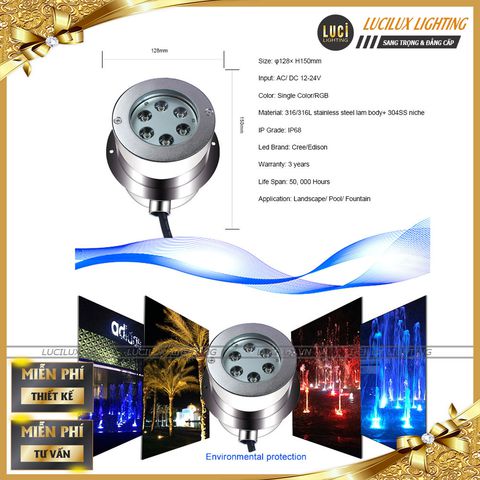 Đèn led âm sàn hồ bơi LC-UWL1303