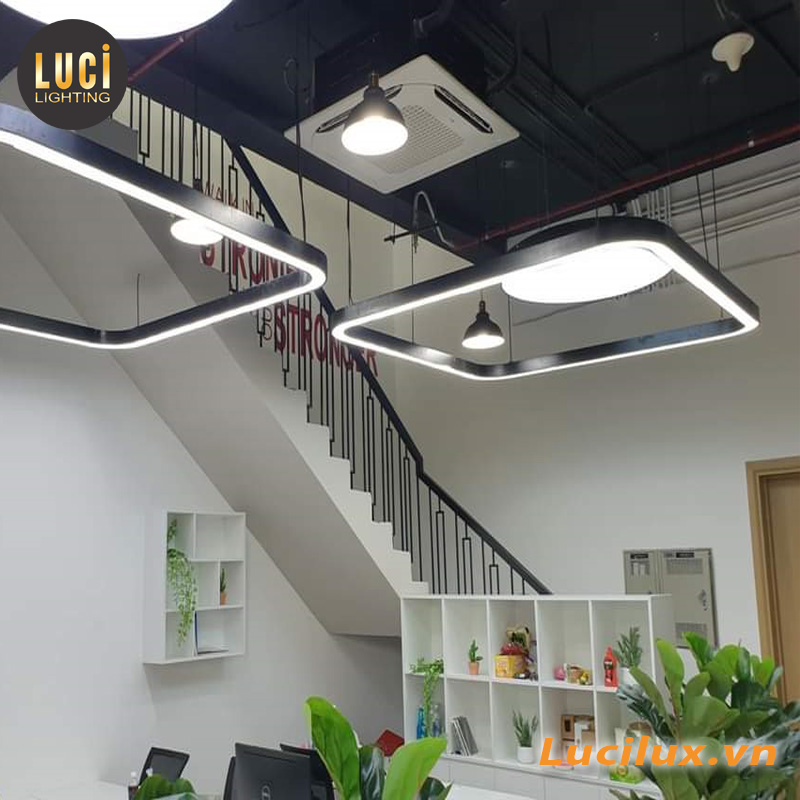 Đèn thanh nhôm hình chữ nhật bo góc