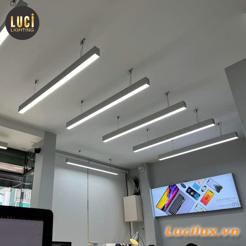 Đèn thanh nhôm lắp thả dài