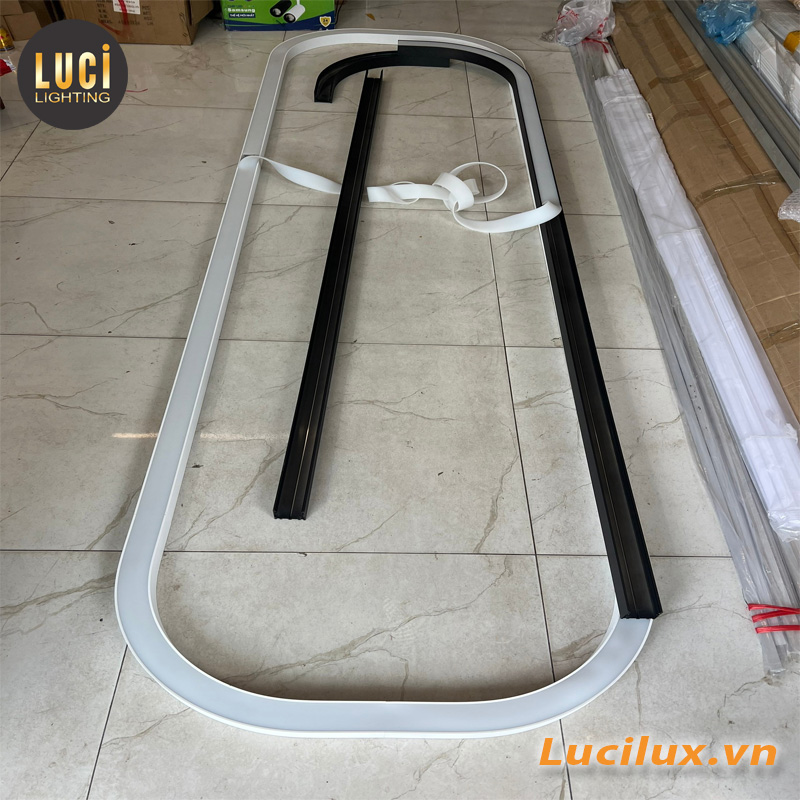 Đèn thanh nhôm hình chữ nhật bo góc