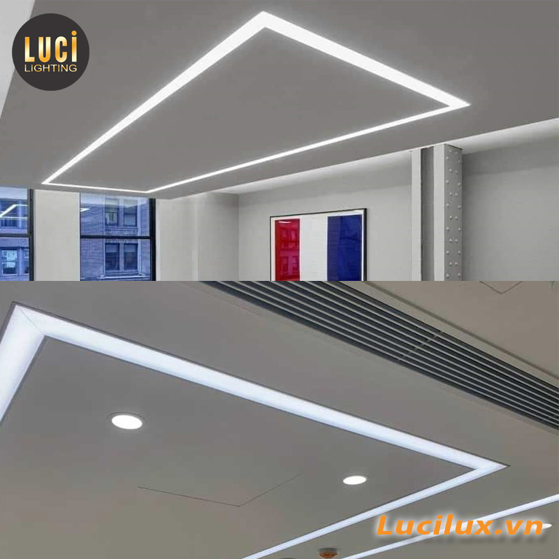 Đèn thả văn phòng hình vuông, chữ nhật