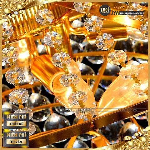 Đèn chùm pha lê thông tầng LC-2401