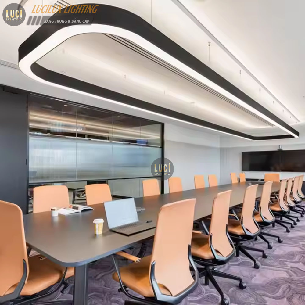 Đèn thanh nhôm hình chữ nhật bo góc