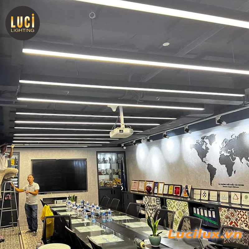 Đèn thanh nhôm lắp thả dài