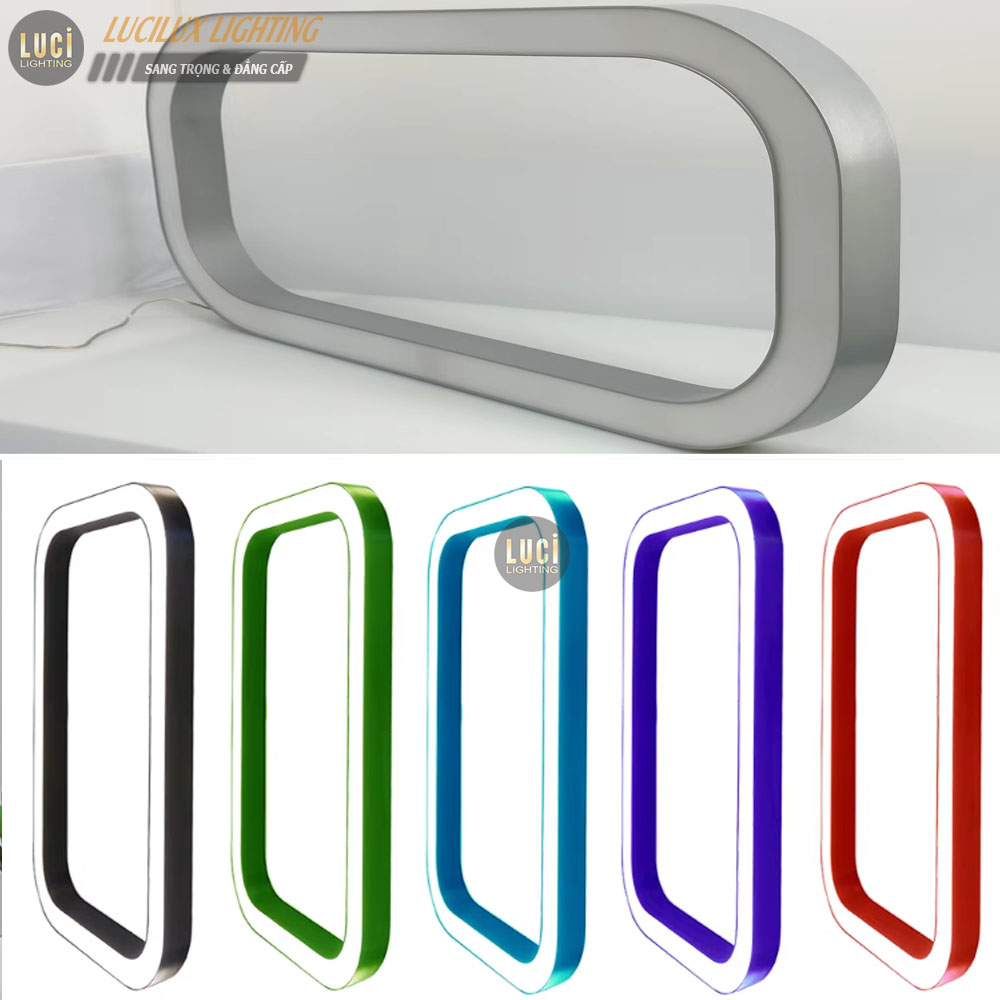 Đèn thanh nhôm hình chữ nhật bo góc