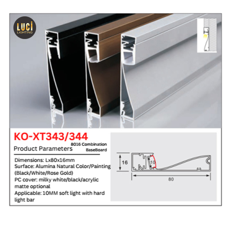 Nhôm phào góc có led