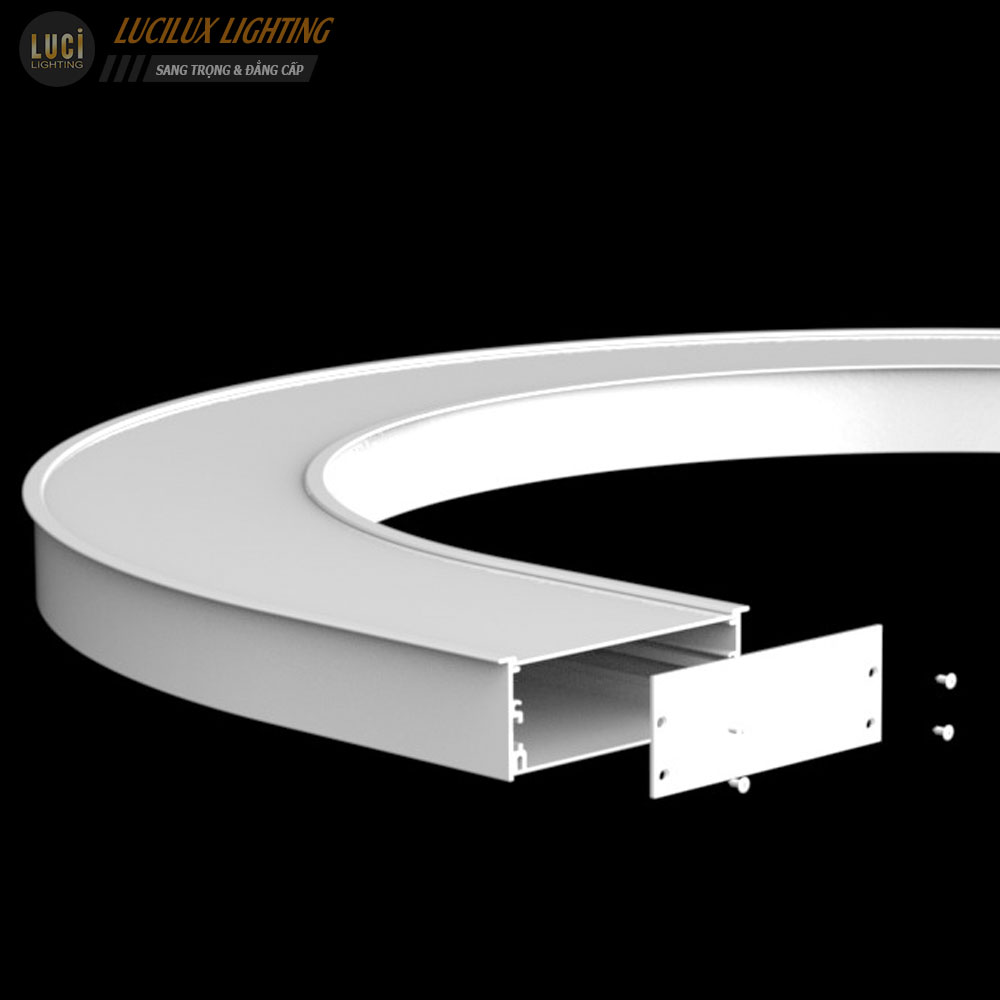 Nhôm âm profile uốn cong