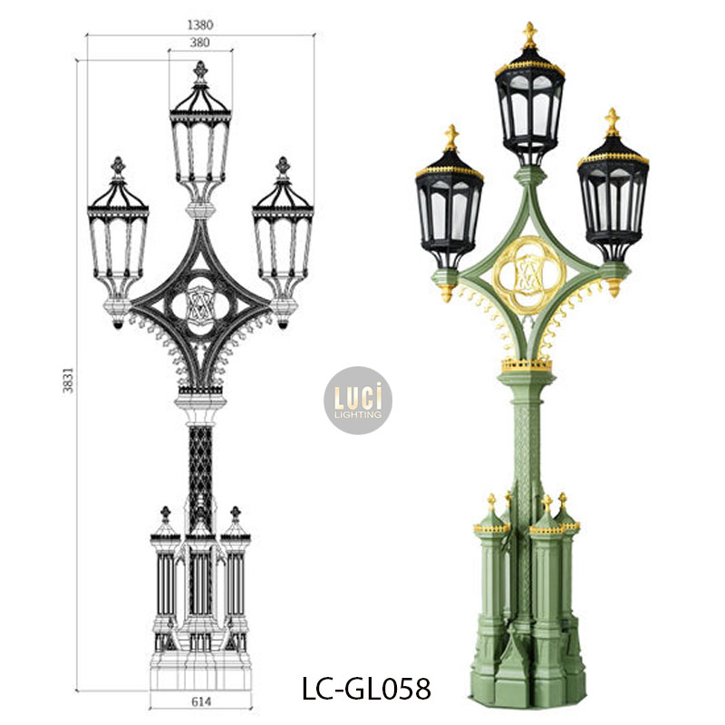 Cột đèn sân vườn châu âu LC-GL058