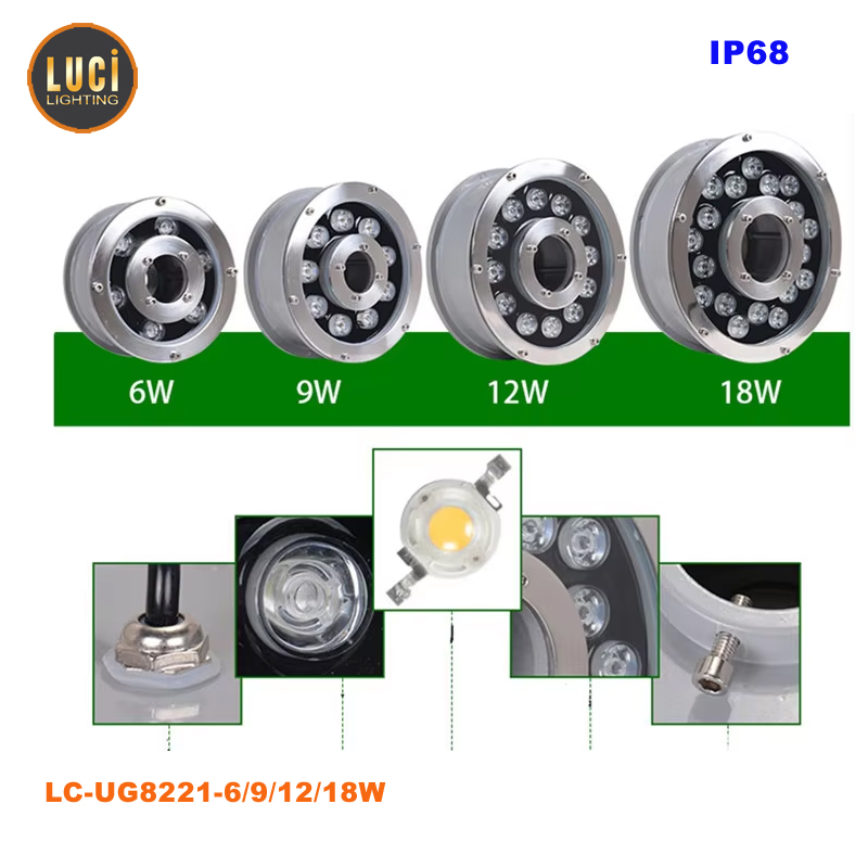 Đèn led âm nước bánh xe LC-UG8221