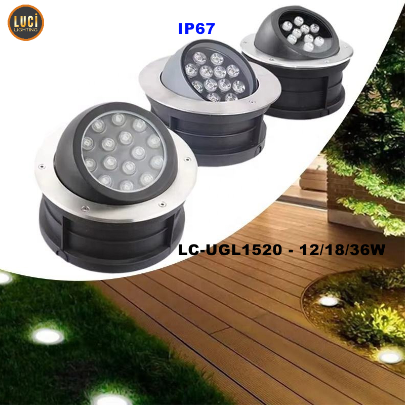 Đèn âm đất chỉnh góc mắt lồi LC-UGL1520